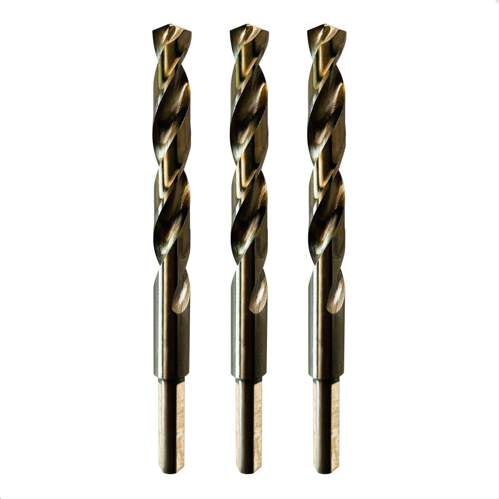 STROTON (1/2 Inch, Pack of 3) M35 5% Cobalt Twist Drill Bit Set